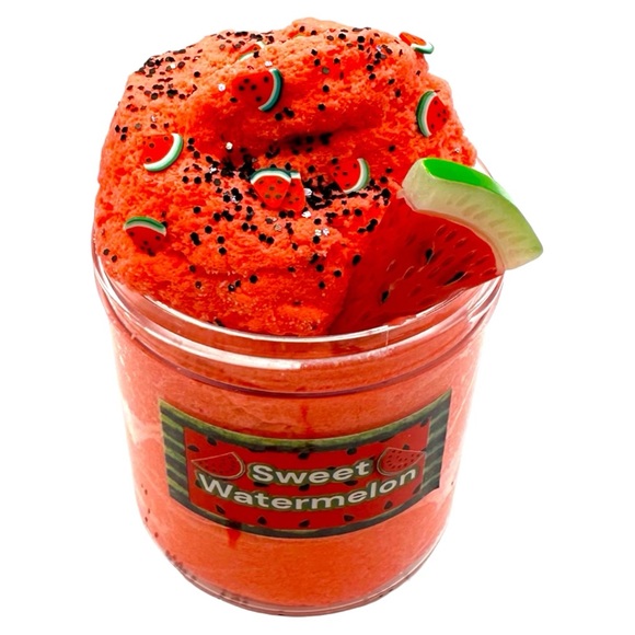 Sweet Watermelon Scented Cloud Dough Pink Red Fruit Slime 6 oz - Picture 2 of 3